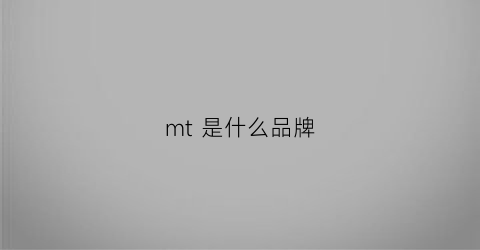 mt是什么品牌